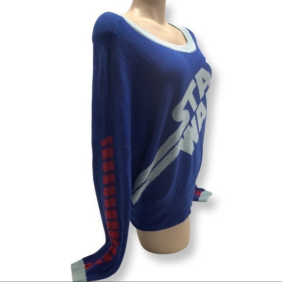 Star Wars Size Medium Junior Multi Blue Sweater. Preloved. - Picture 3 of 5